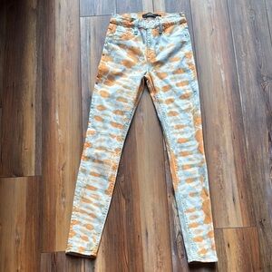 Hudson Barbara High Rise Super Skinny Ankle Jean tangerine